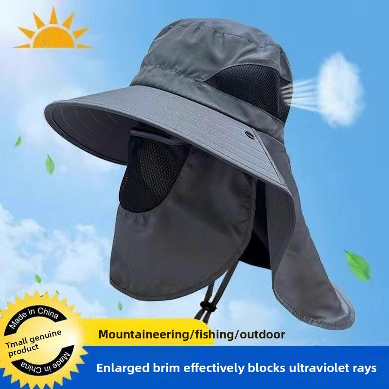 Sun-shading summer hat for men, straw hat for fishing and outdoor hiking