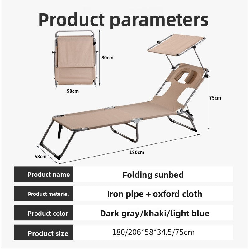 Sunbathing folding bed