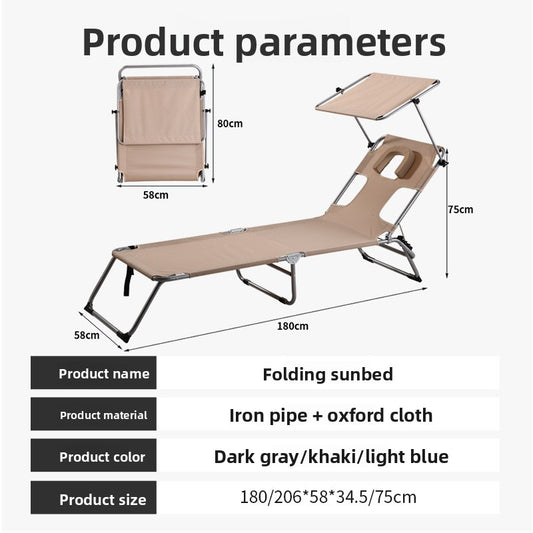 Sunbathing folding bed