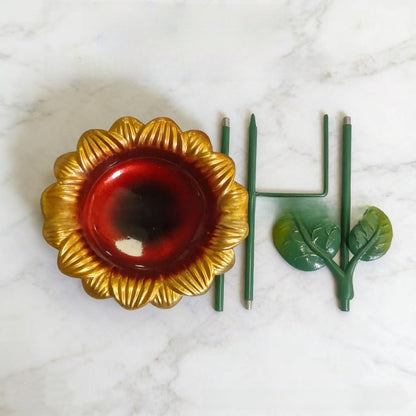Sunflower Iron Bird Feeder for Garden