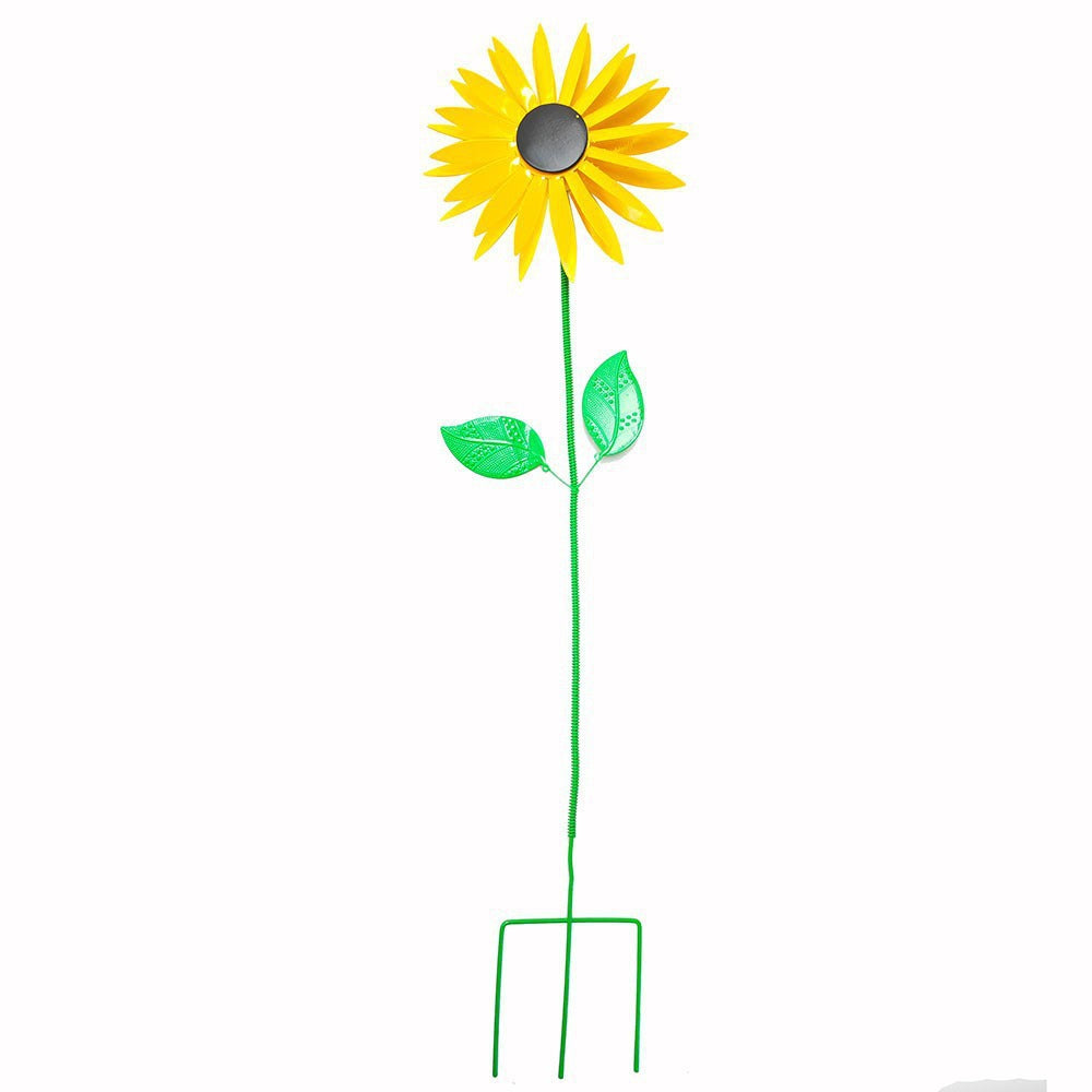 Sunflower Metal Garden Windmill Decor