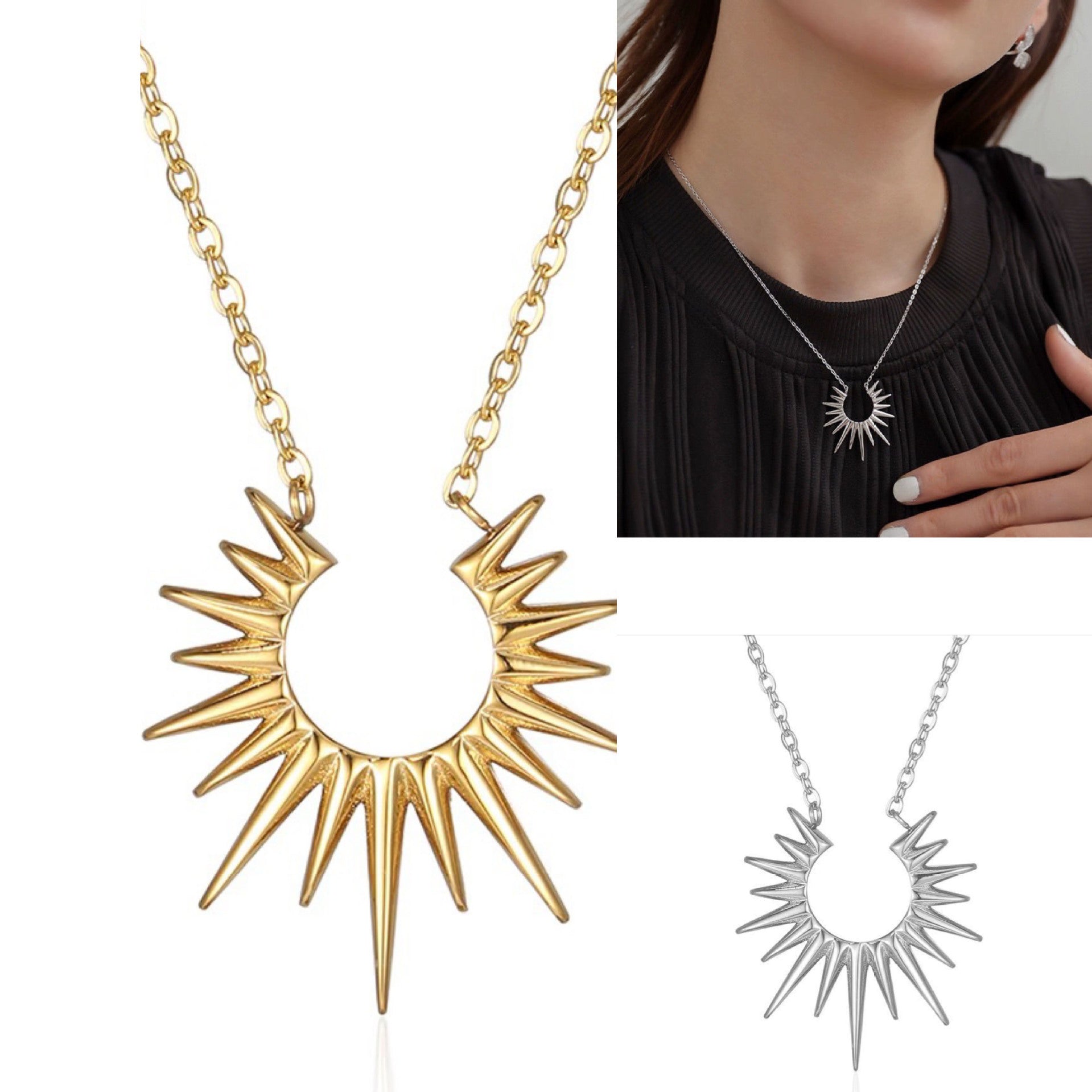 Sunflower Pendant Adjustable Necklace