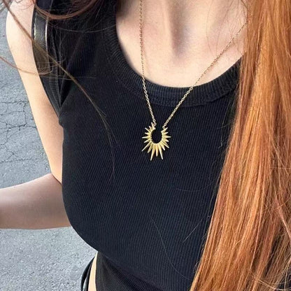 Sunflower Pendant Adjustable Necklace