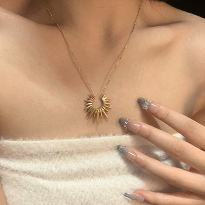 Sunflower Pendant Adjustable Necklace