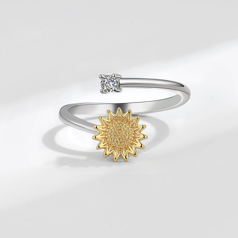Sunflower Rotating Adjustable Ring