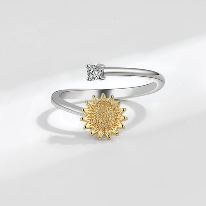 Sunflower Rotating Adjustable Ring