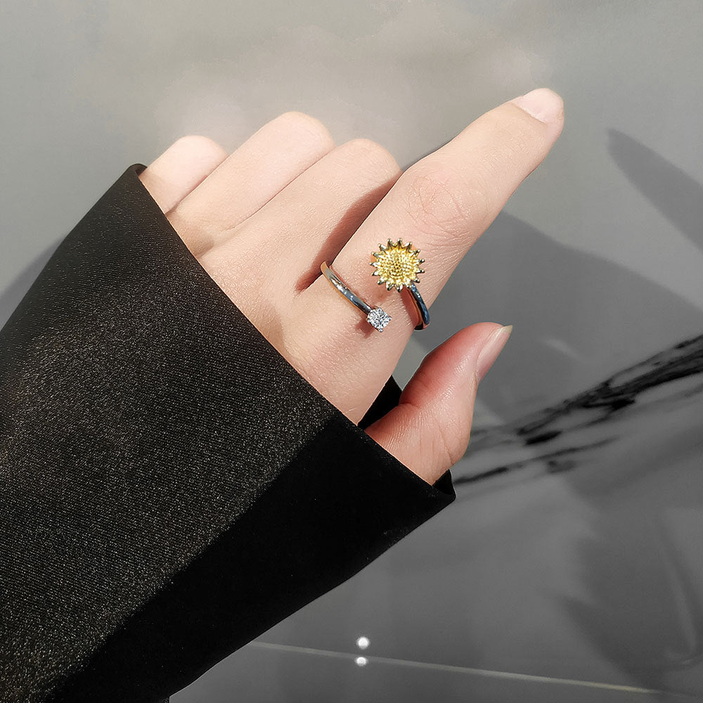 Sunflower Rotating Adjustable Ring