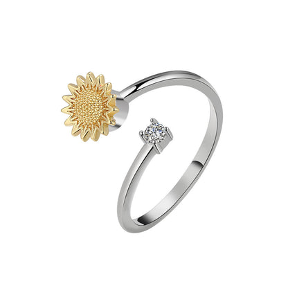 Sunflower Rotating Adjustable Ring