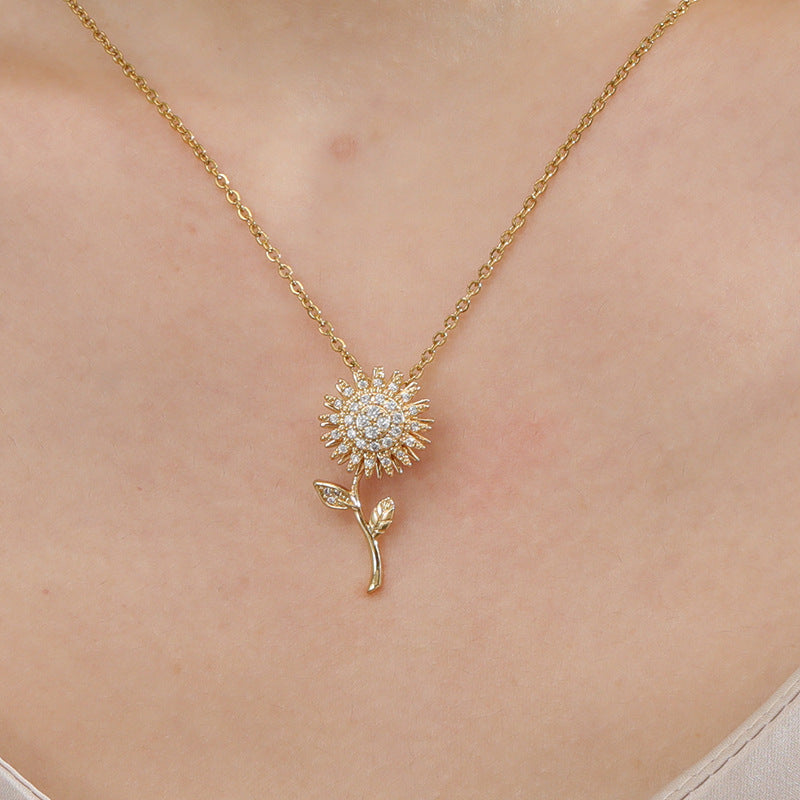 Sunflower rotating pendant