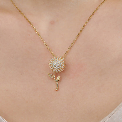 Sunflower rotating pendant