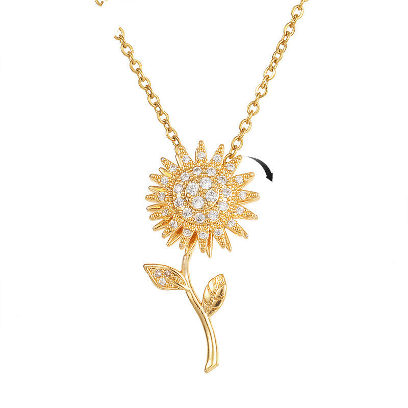 Sunflower rotating pendant