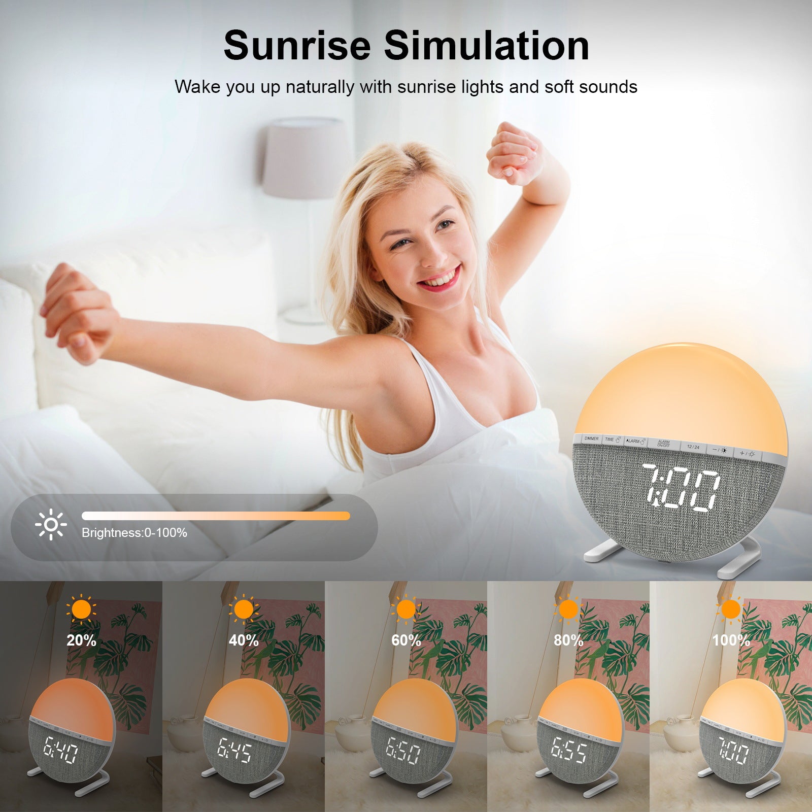 Sunrise alarm clock