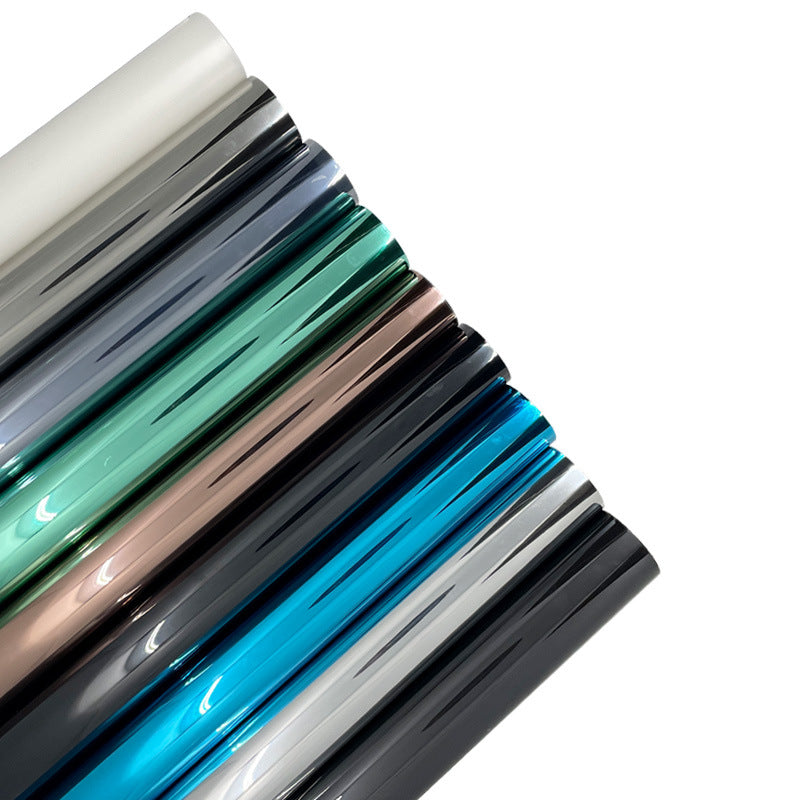 Sunscreen and light-shielding one-way privacy film for offices, featuring one-way visibility and nano-scale thermal insulation