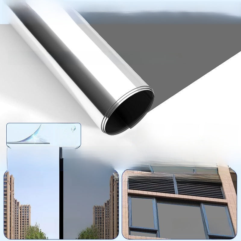 Sunscreen and light-shielding one-way privacy film for offices, featuring one-way visibility and nano-scale thermal insulation