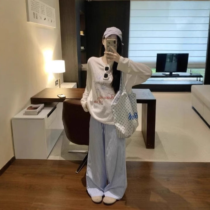 Sunscreen Blouse White Thin Top