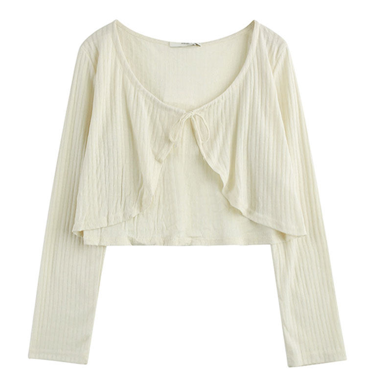 Sunscreen fabric knitted top