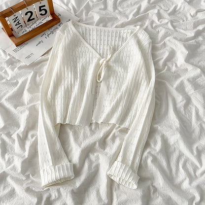 Sunscreen fabric knitted top