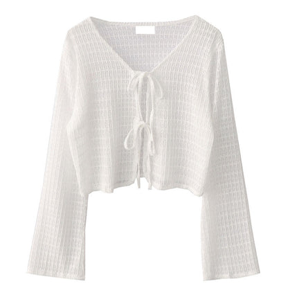 Sunscreen fabric knitted top