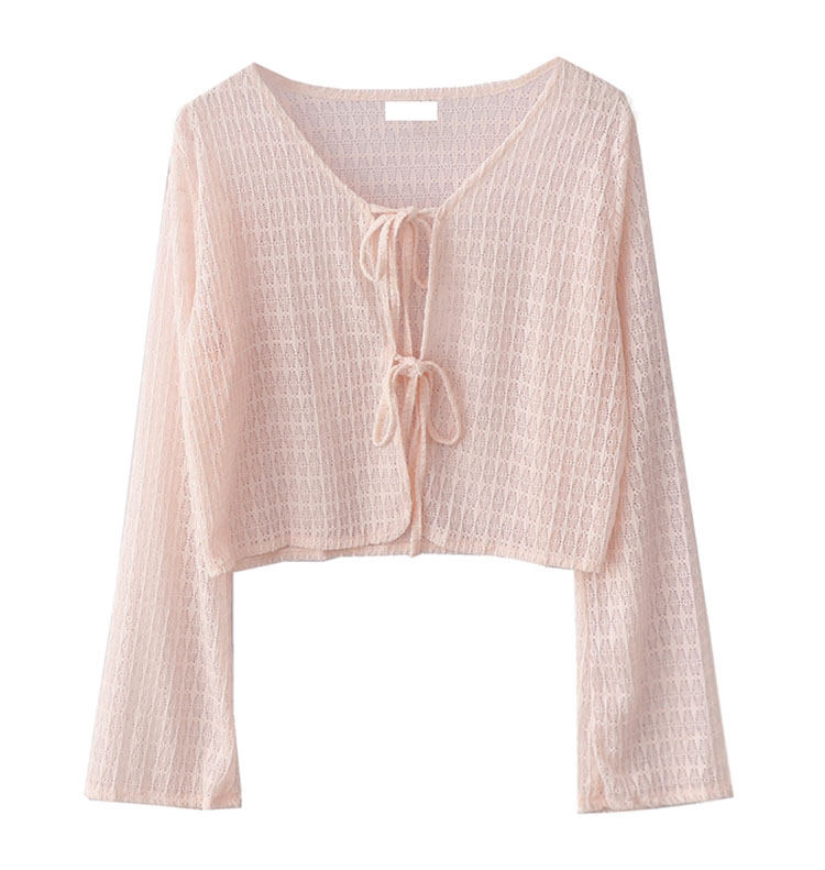 Sunscreen fabric knitted top