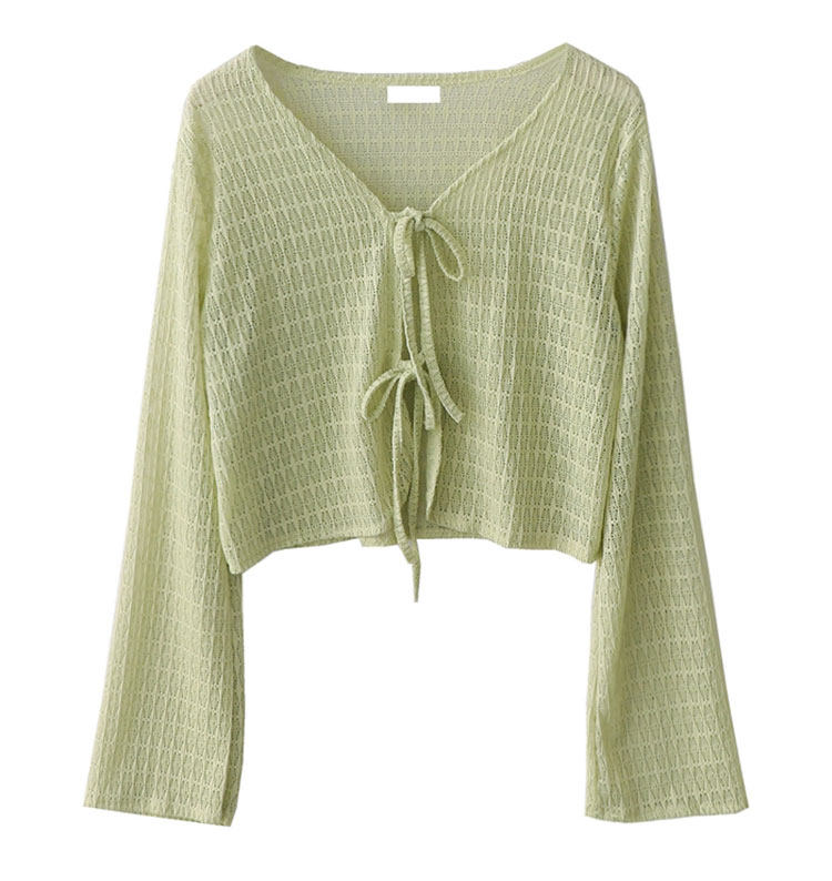 Sunscreen fabric knitted top