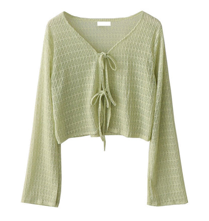 Sunscreen fabric knitted top