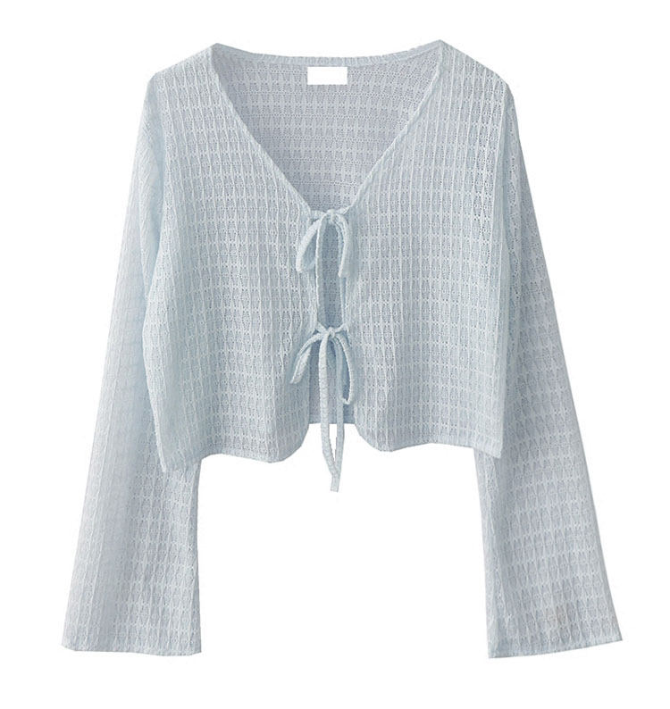 Sunscreen fabric knitted top