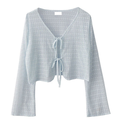 Sunscreen fabric knitted top