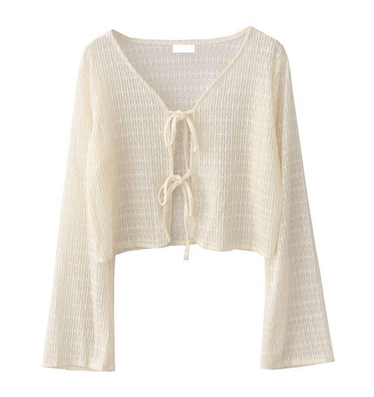 Sunscreen fabric knitted top