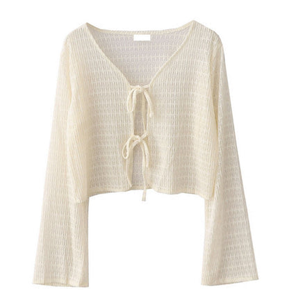 Sunscreen fabric knitted top