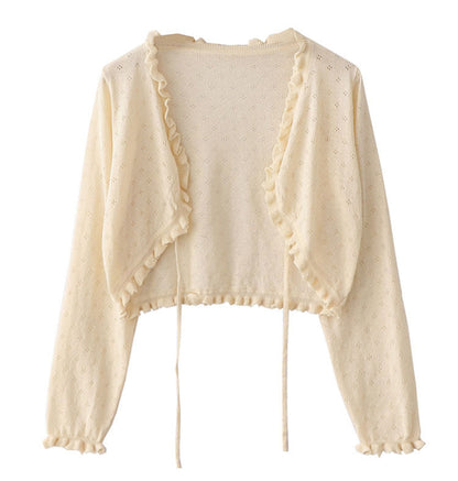 Sunscreen fabric knitted top