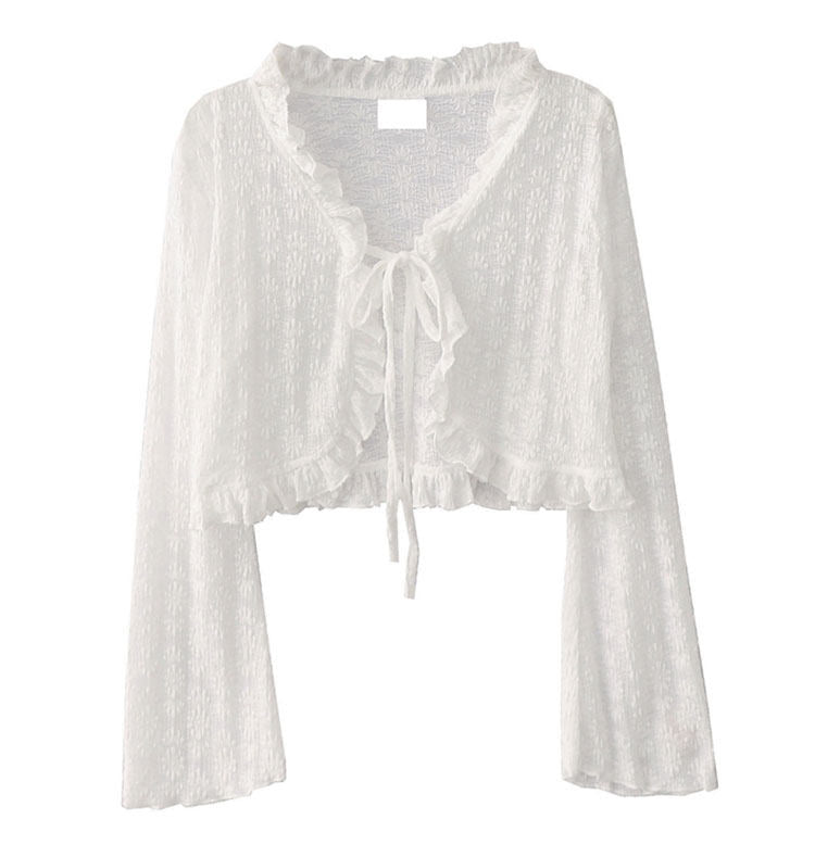 Sunscreen fabric knitted top