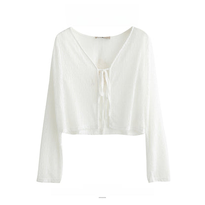 Sunscreen fabric knitted top