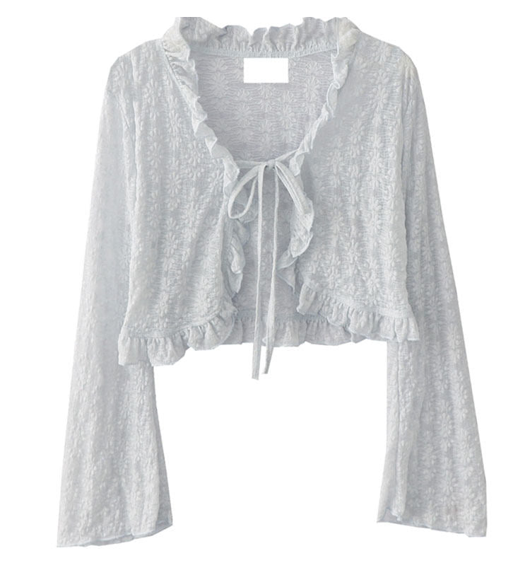 Sunscreen fabric knitted top