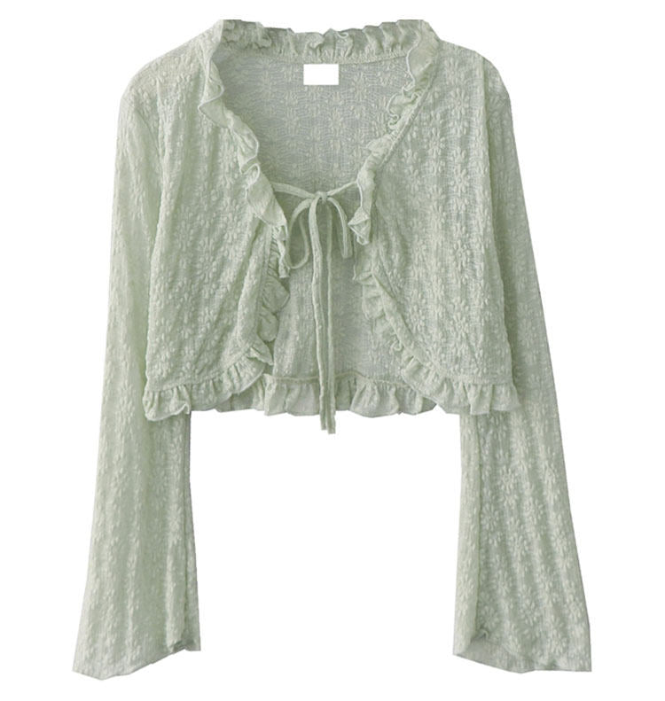 Sunscreen fabric knitted top