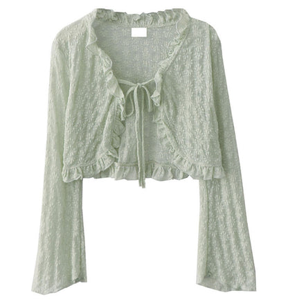 Sunscreen fabric knitted top