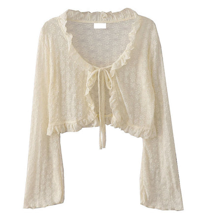 Sunscreen fabric knitted top