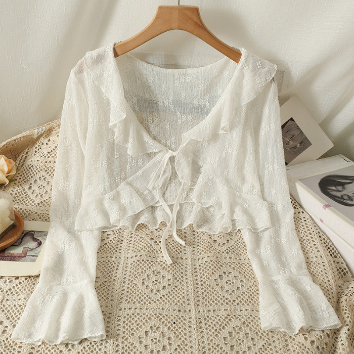 Sunscreen fabric knitted top