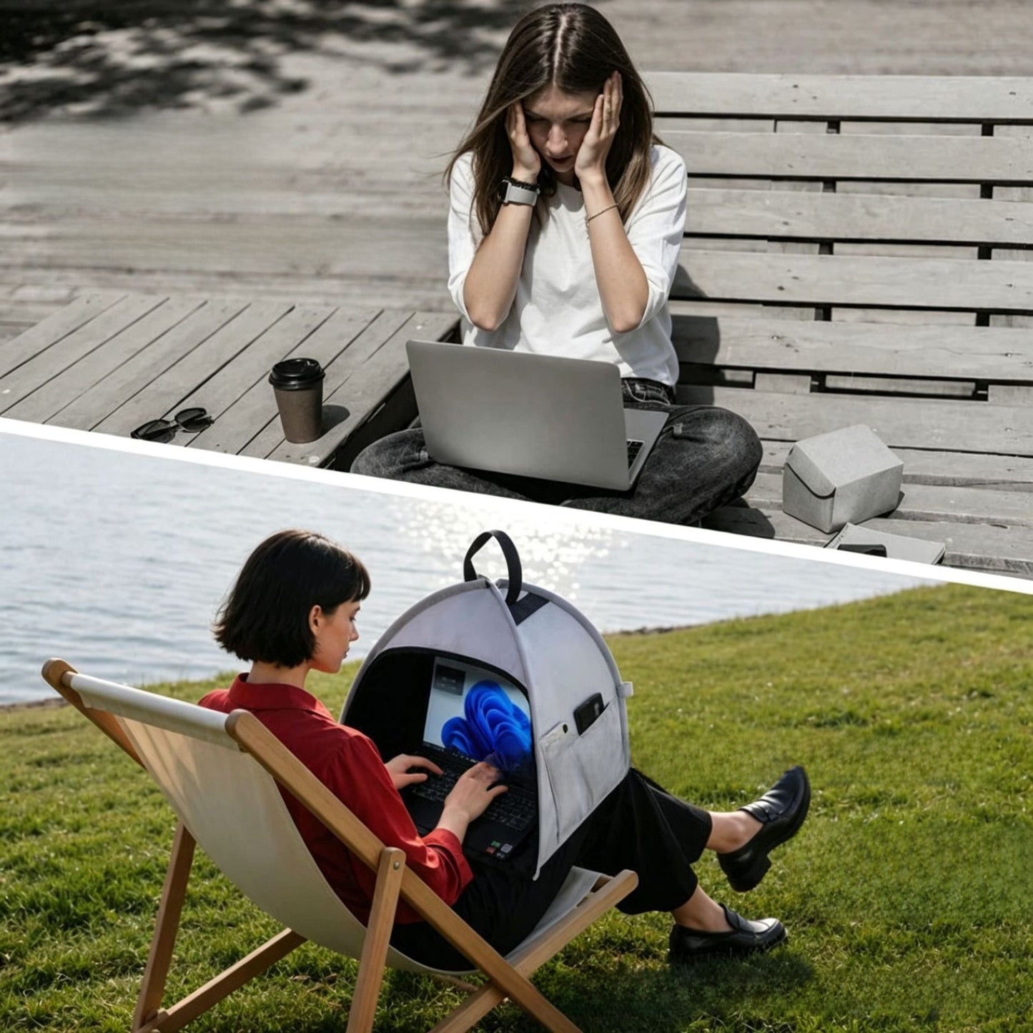 Sunshade computer tent