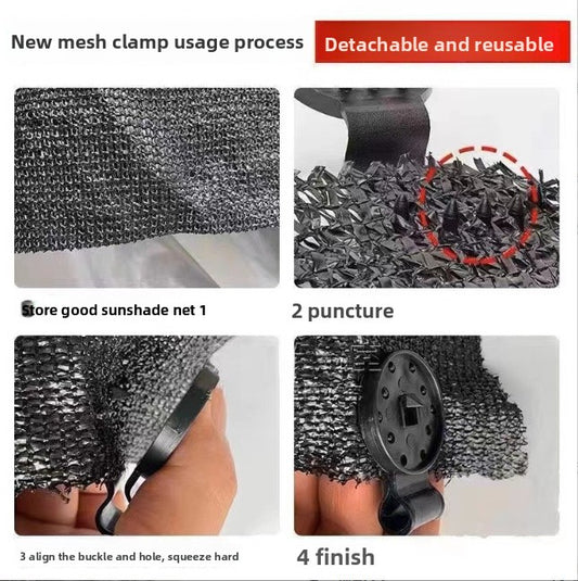 Sunshade Net Fixing Clip PP Black