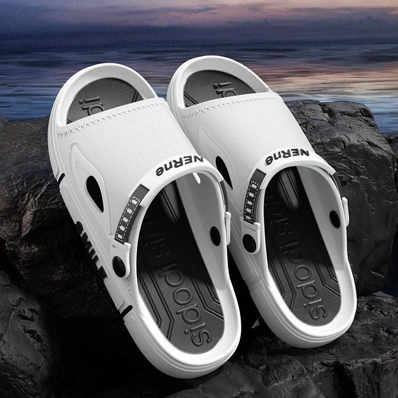 Super light and thick slip-like beach shoes