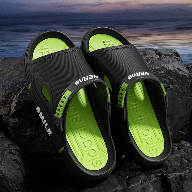 Super light and thick slip-like beach shoes