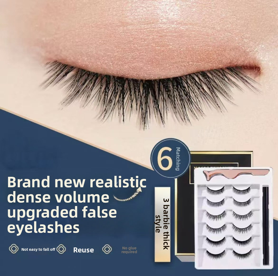 Super natural eyeliner, false eyelashes, eyelashes