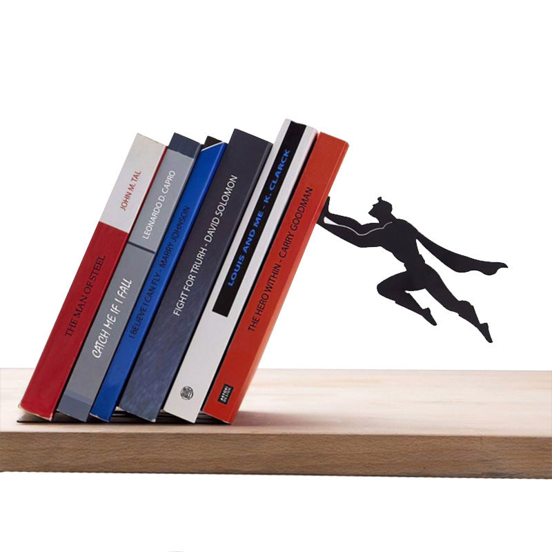 Superhero Metal Bookend for Desk Decor