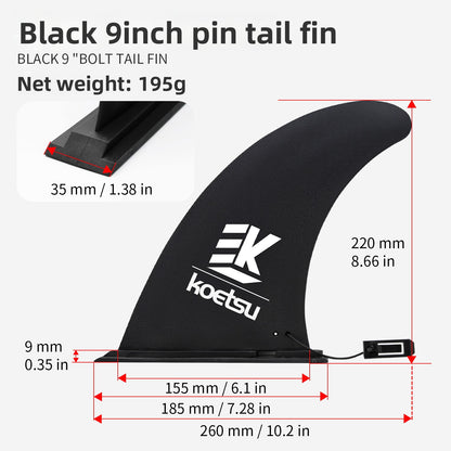 Surfboard Tail Fin with Plug-in Base