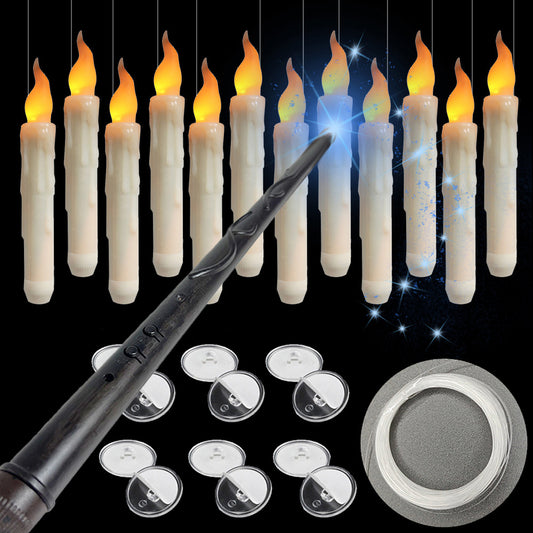 Suspended remote-controlled magic candle lamp