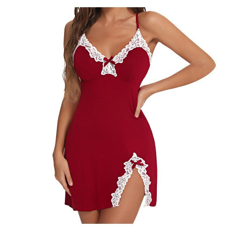 Suspender Backless Nightgown Set