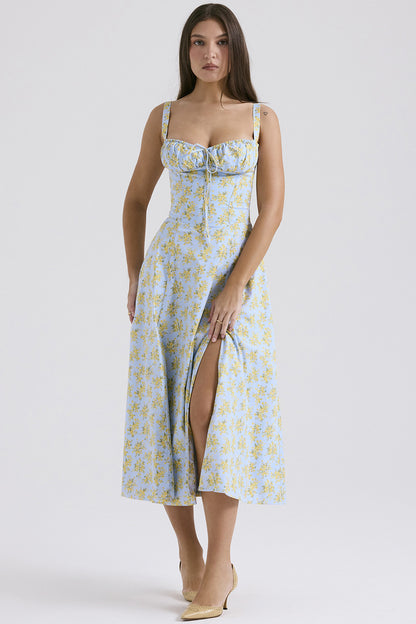 Suspender Linen Blend Dress