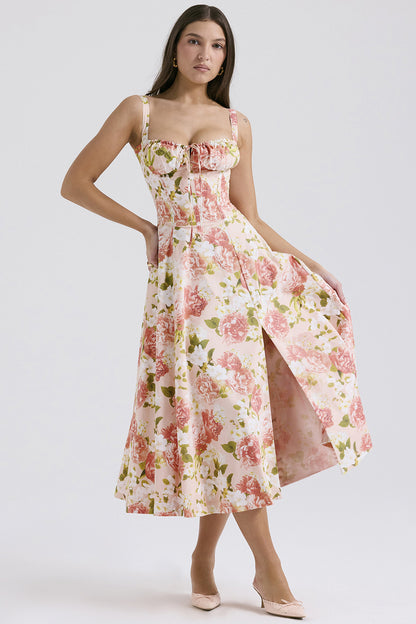 Suspender Linen Blend Dress