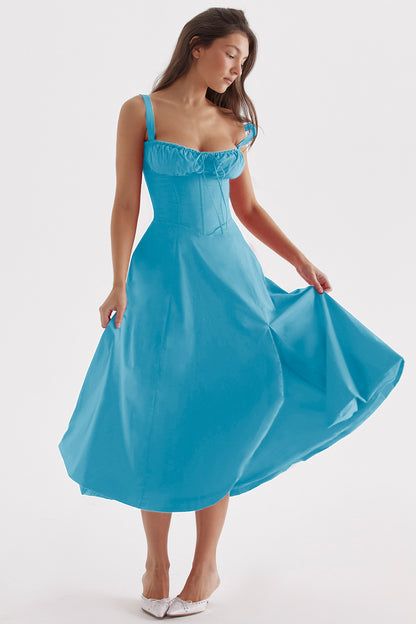 Suspender Linen Blend Dress