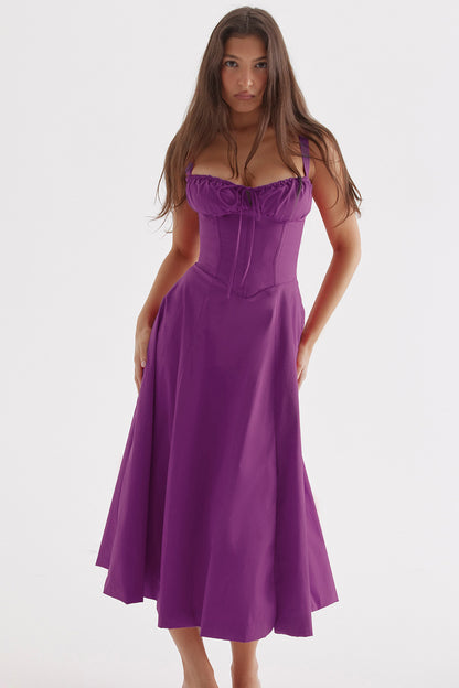 Suspender Linen Blend Dress